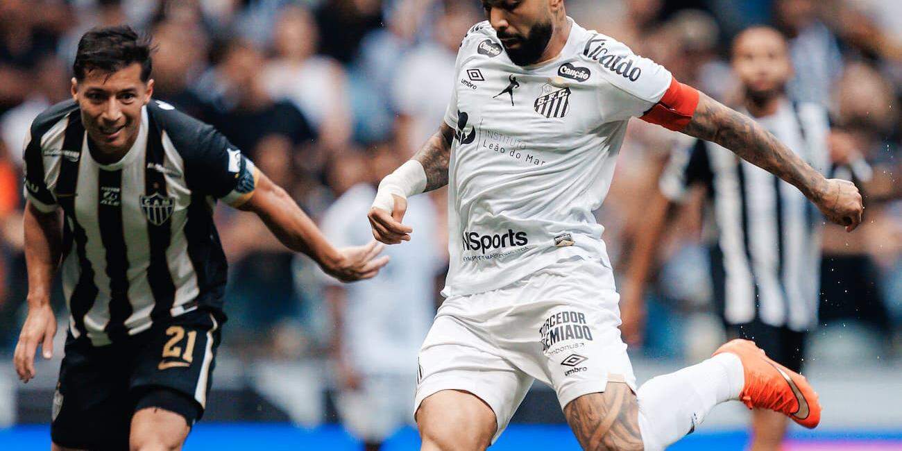 Gabigol abriu o placar para o Santos contra o Galo, mas o Peixe cochilou e levou a virada na Arena MRV