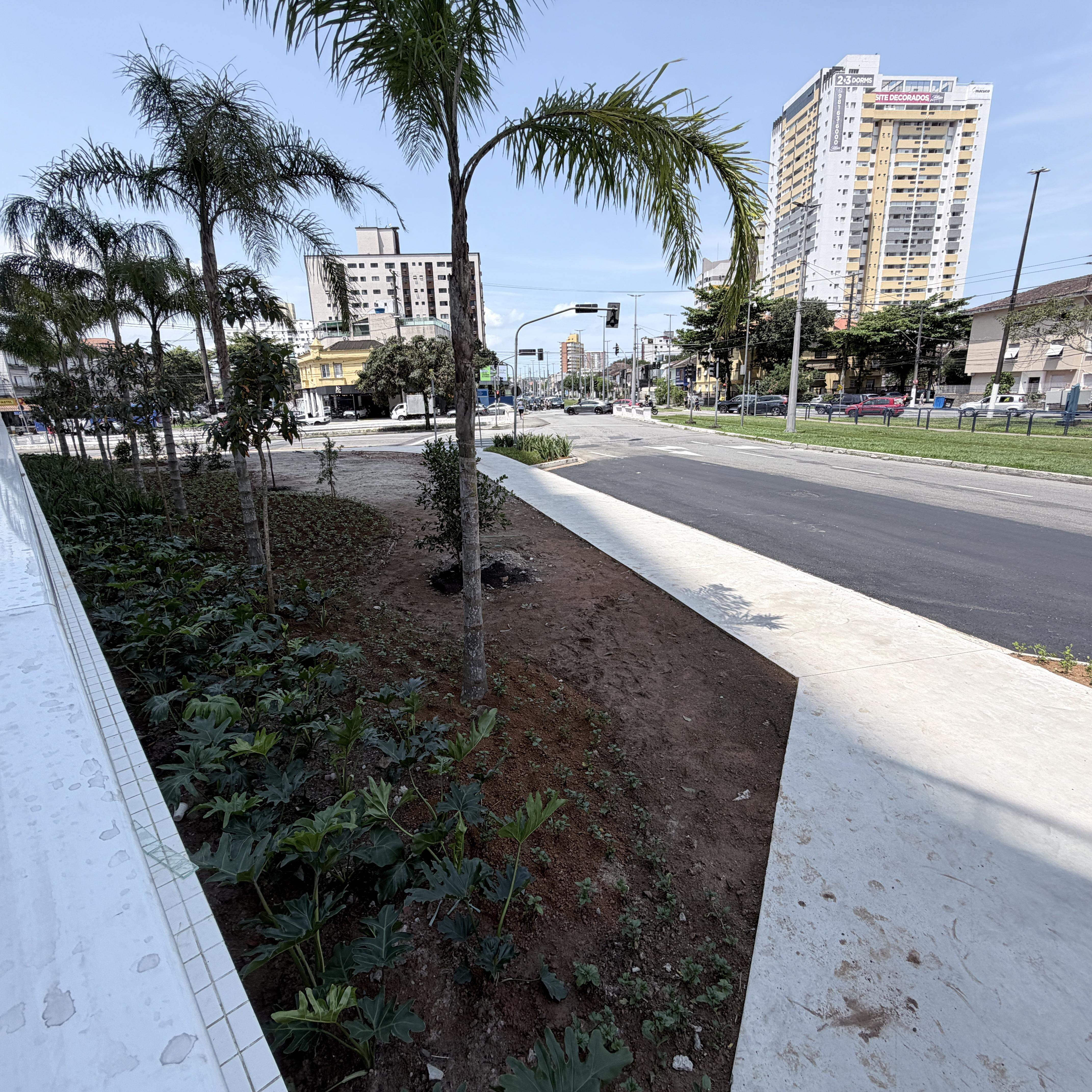 Há obras em Campo Grande, Ponta da Praia, Vila Belmiro e Encruzilhada (foto), sem custo ao Município