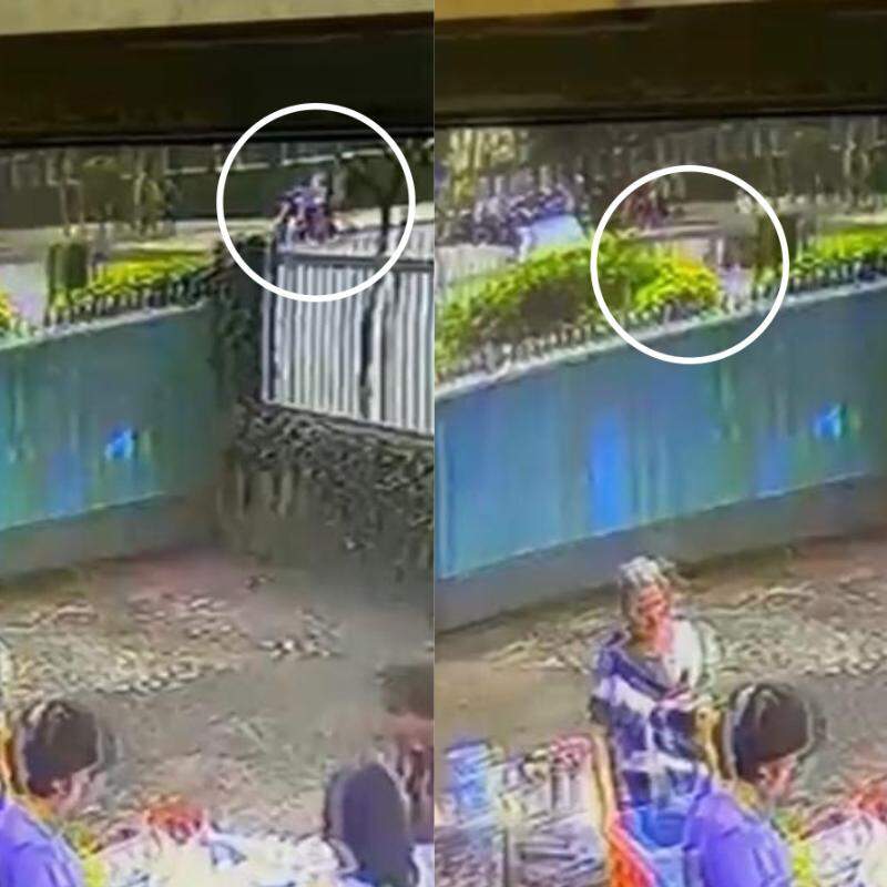 A condutora da moto elétrica estava sem capacete, caiu e bateu a cabeça