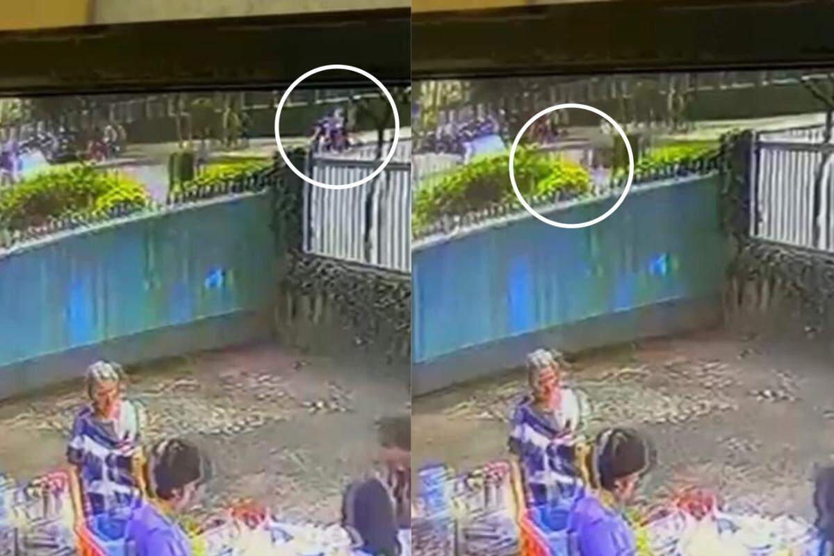 A condutora da moto elétrica estava sem capacete, caiu e bateu a cabeça