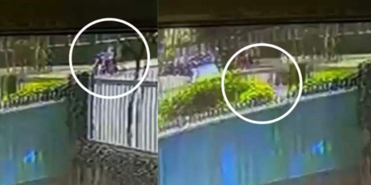 A condutora da moto elétrica estava sem capacete, caiu e bateu a cabeça