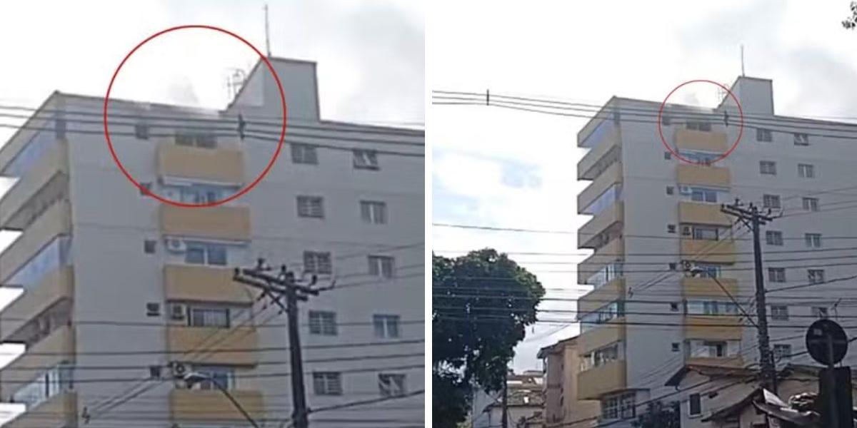 Incêndio ocorreu em um edifício localizado na Rua Cunha Moreira
