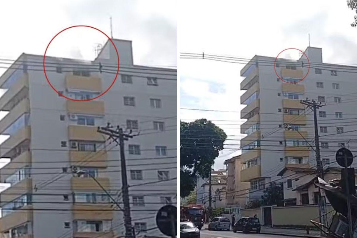Incêndio ocorreu em um edifício localizado na Rua Cunha Moreira