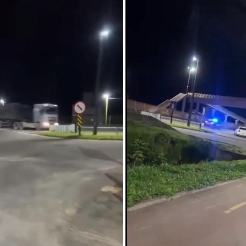 O caminhoneiro fugiu de São Bernardo do Campo, no ABC Paulista, pela Rodovia dos Imigrantes até Pedro de Toledo, no Vale do Ribeira; após tombar o veículo, ele conseguiu escapar a pé