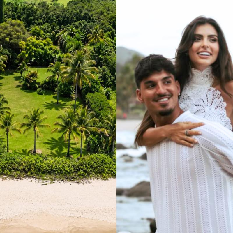 Casal Gabriel Medina e Isabella Arantes anunciou compra de terreno para construção de nova mansão de frente para o mar