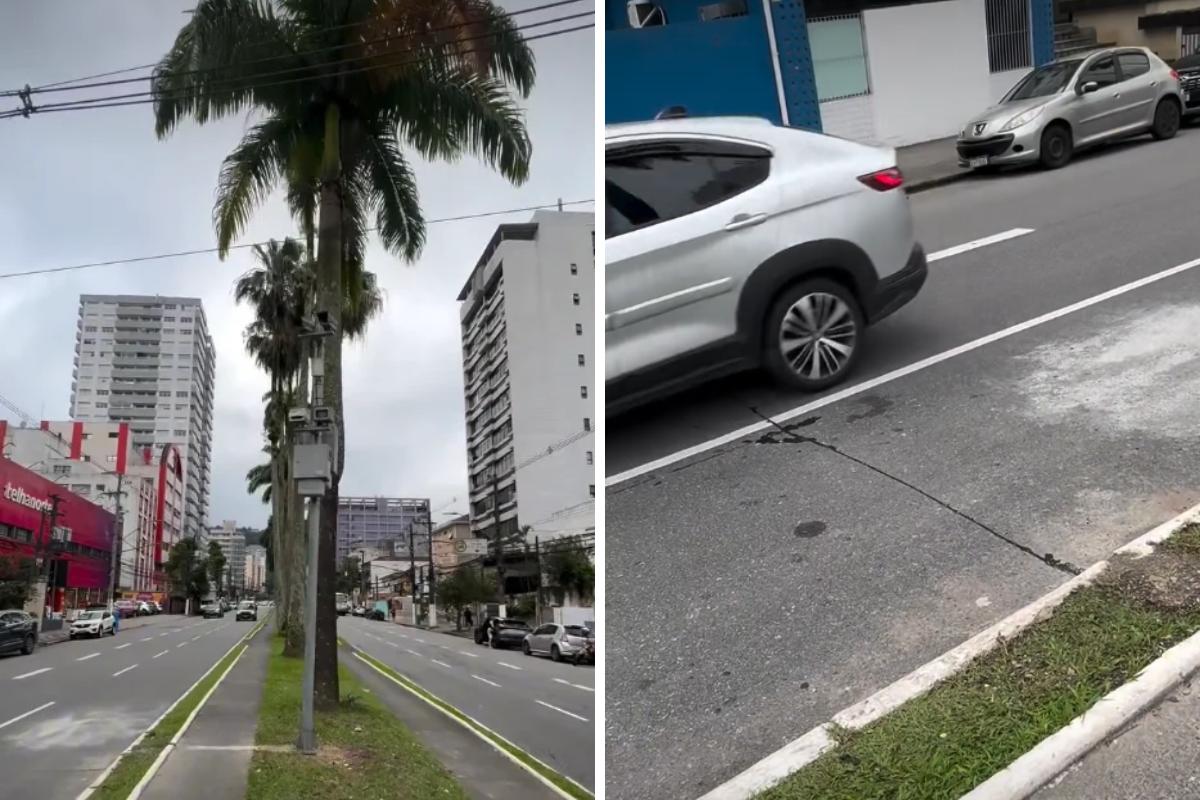 Imagens mostram o novo radar instalado na Avenida Ana Costa, na altura do número 164, em Santos