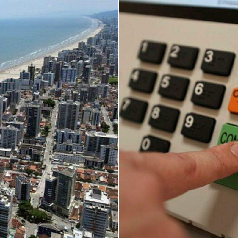 Eleitores de Praia Grande voltaram às urnas neste domingo (25) para o segundo turno