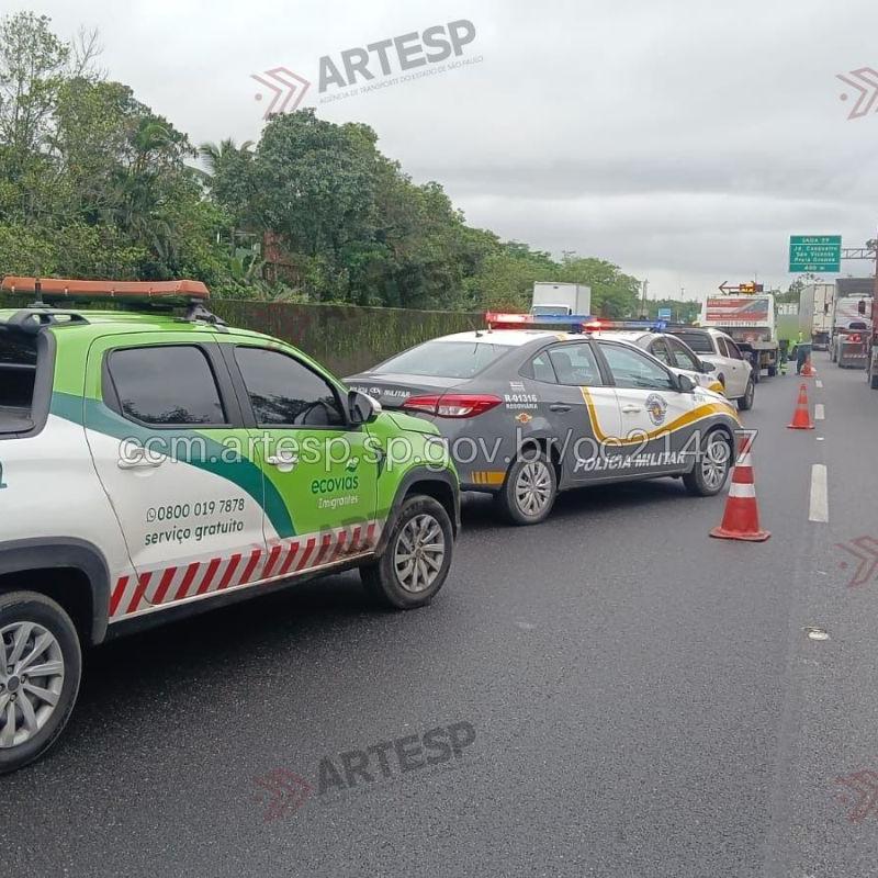 Acidente aconteceu na altura do bairro Vila São José, em Cubatão