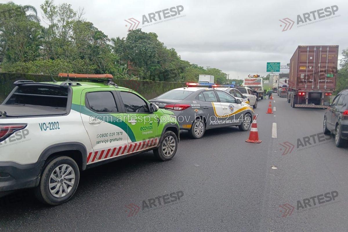 Acidente aconteceu na altura do bairro Vila São José, em Cubatão