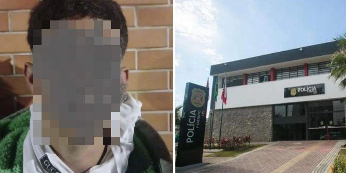 O homem foi detido e levado à CPJ de Praia Grande