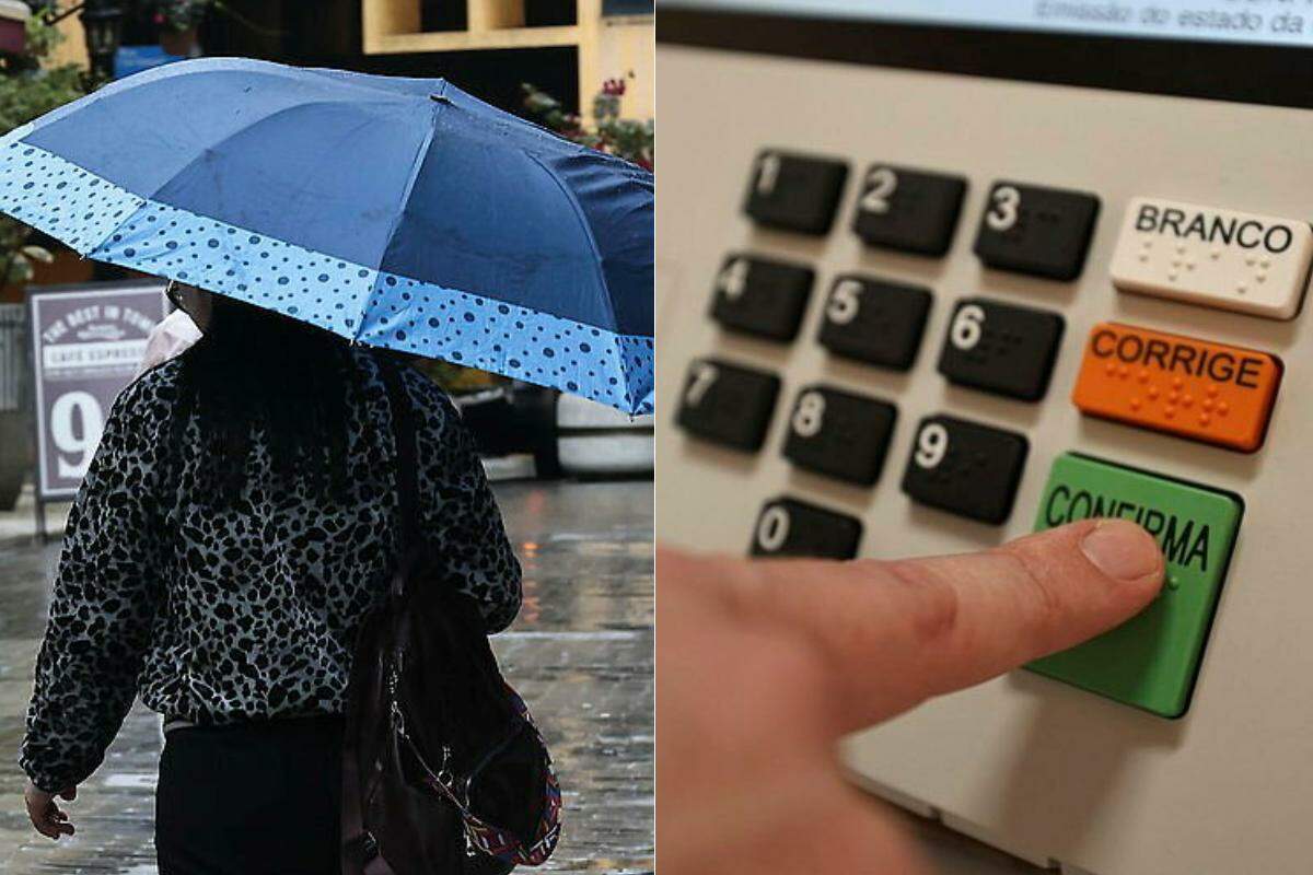 Chuva forte está prevista na Baixada Santista para domingo (25), dia que marca o segundo turno das eleições
