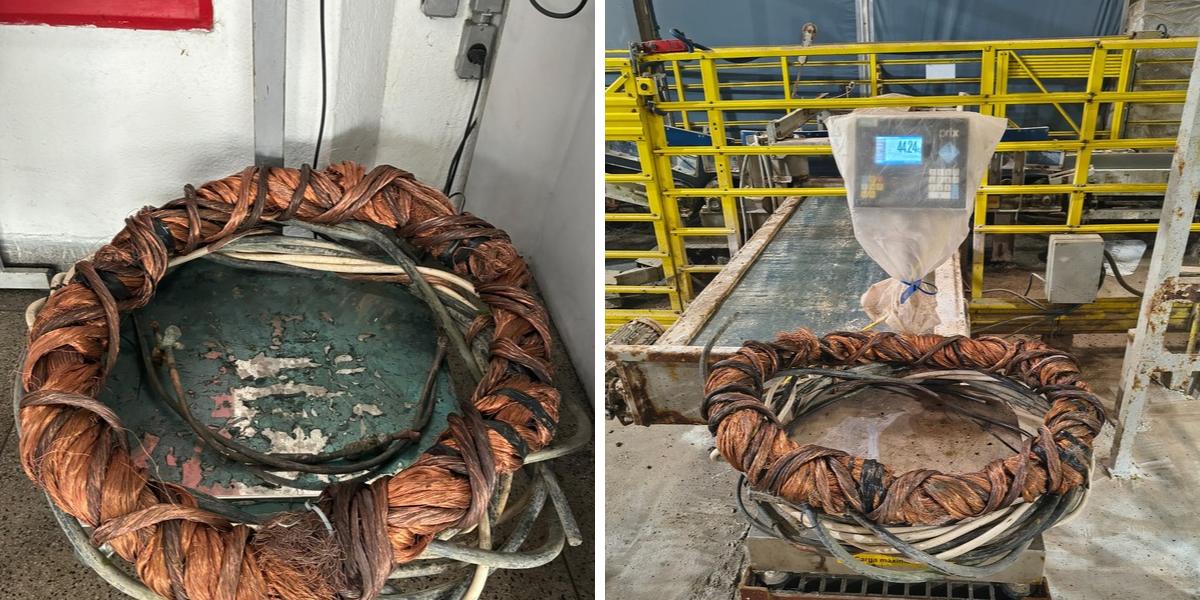 Aproximadamente 50 quilos de fios de cobre foram recuperados pela Polícia Civil após a prisão em flagrante de um homem de 22 anos
