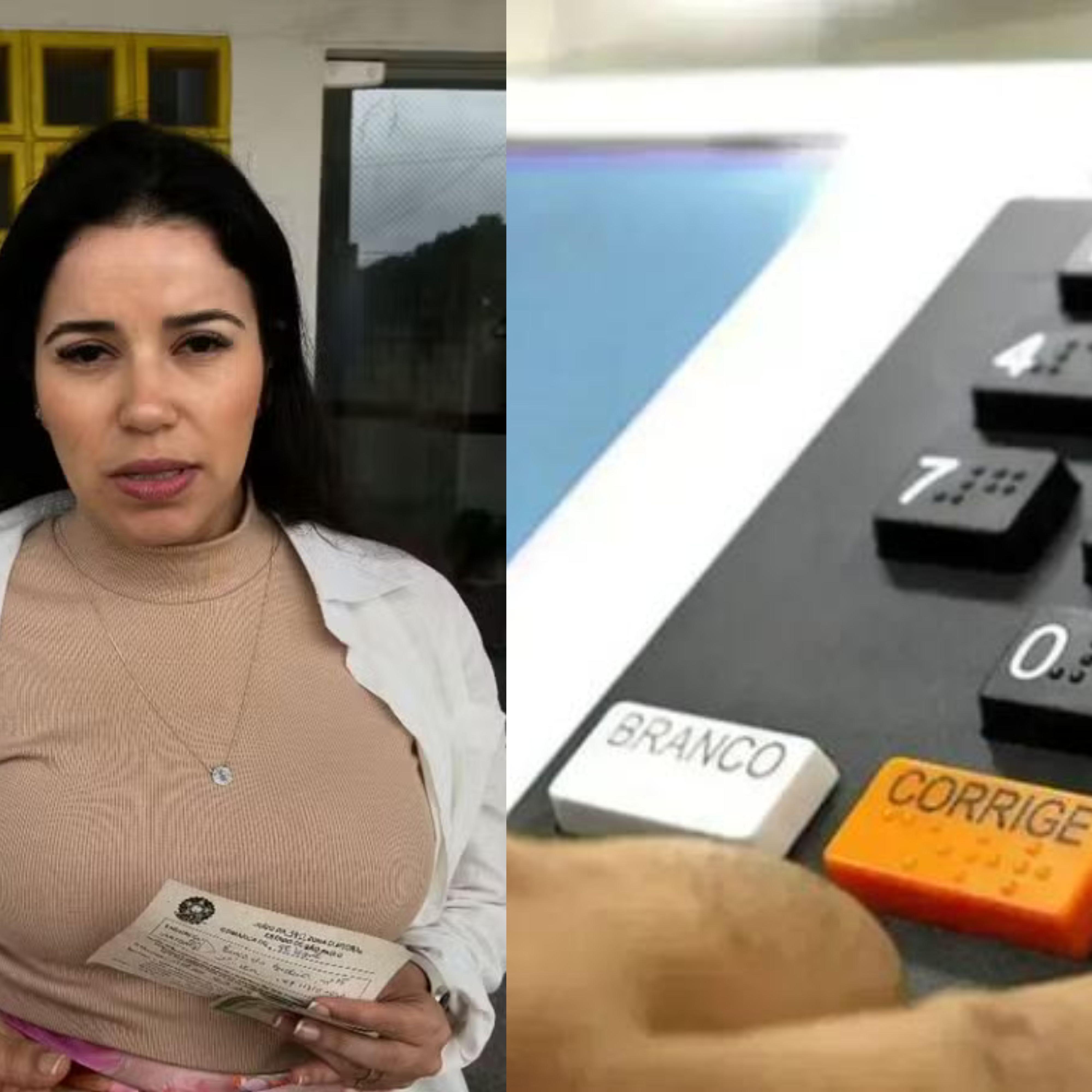 A fotógrafa Letícia Reis, de São Vicente, não conseguiu votar, porque o sistema da Justiça Eleitoral mostrava que ela já tinha votado