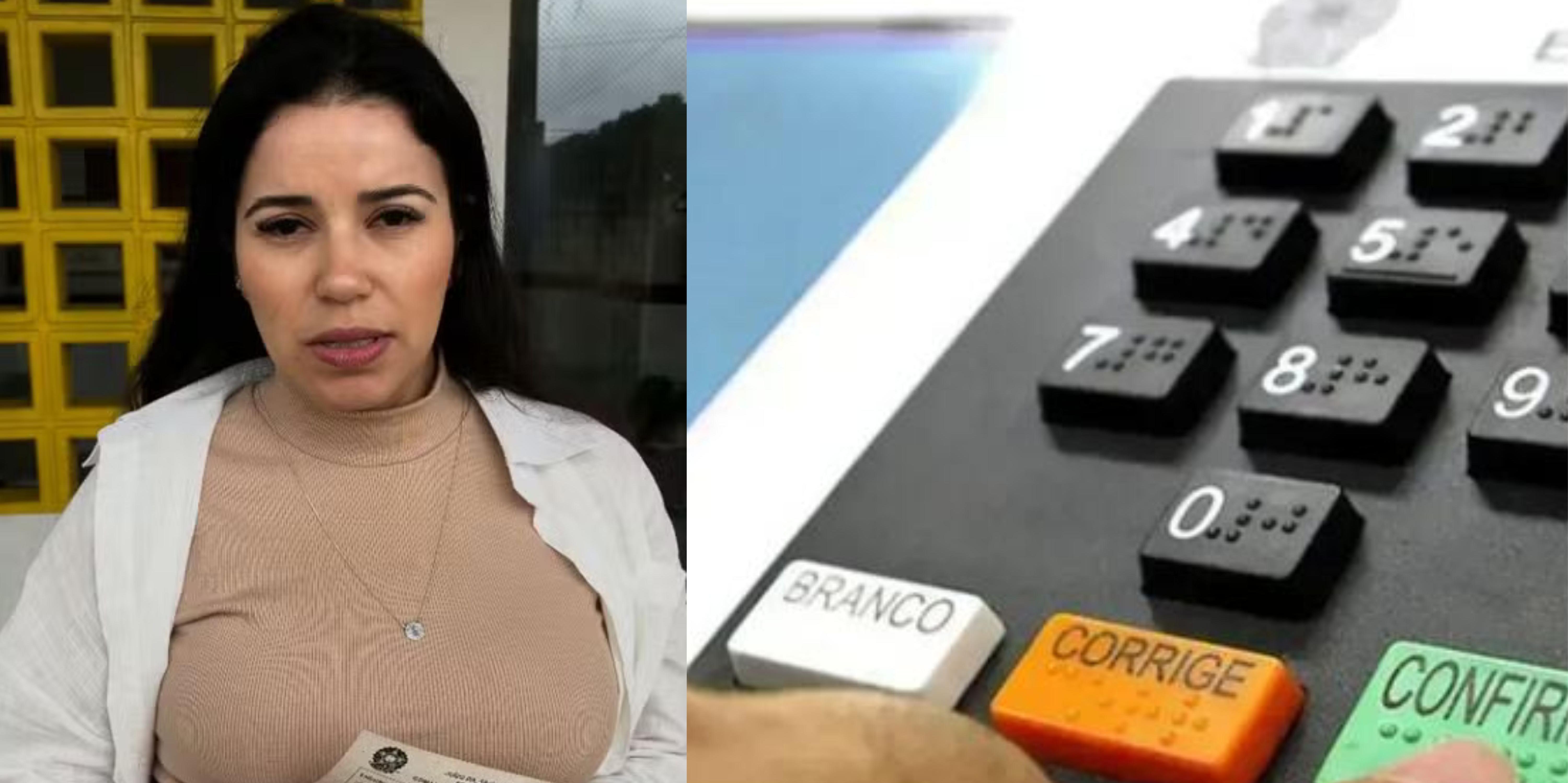 A fotógrafa Letícia Reis, de São Vicente, não conseguiu votar, porque o sistema da Justiça Eleitoral mostrava que ela já tinha votado