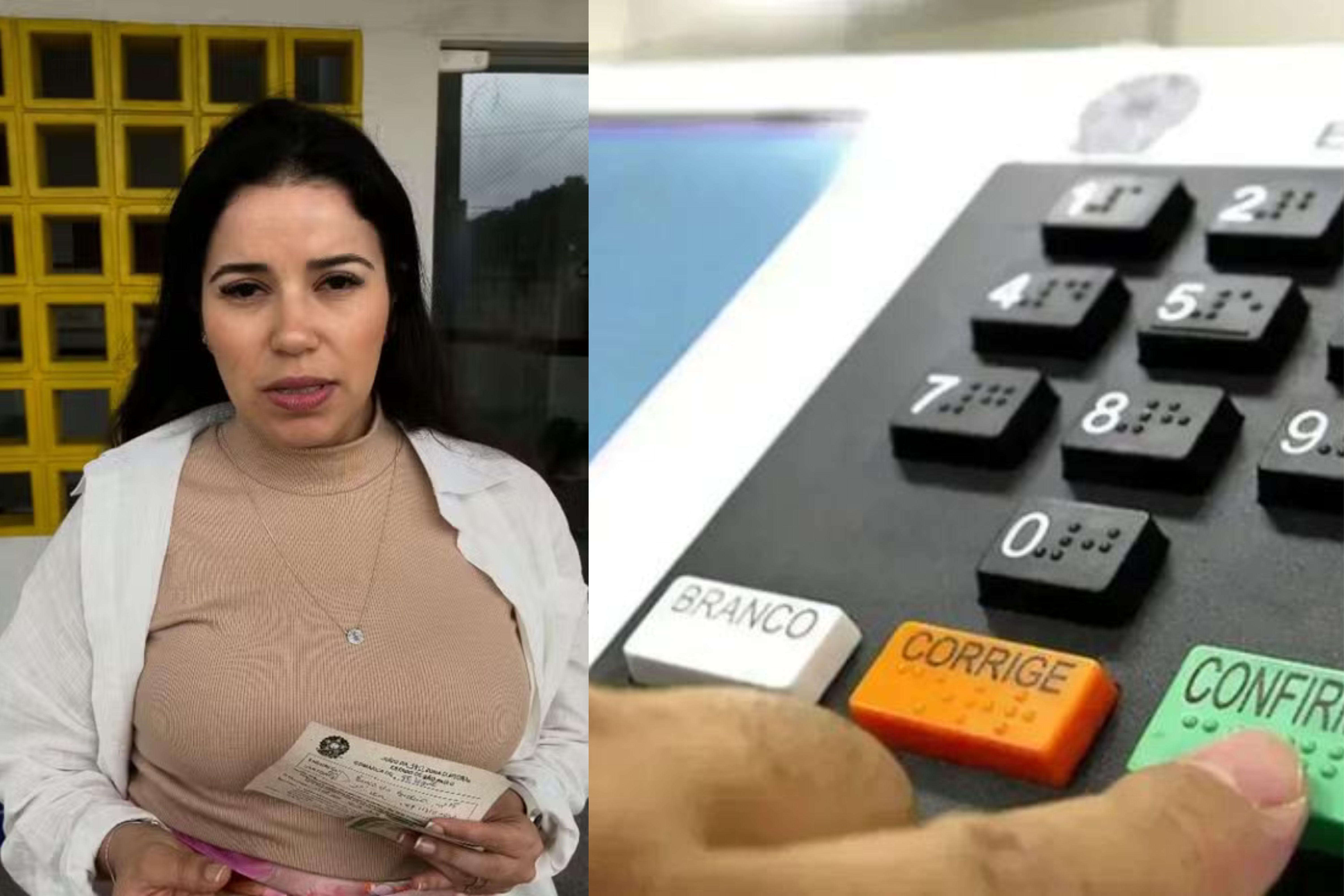 A fotógrafa Letícia Reis, de São Vicente, não conseguiu votar, porque o sistema da Justiça Eleitoral mostrava que ela já tinha votado
