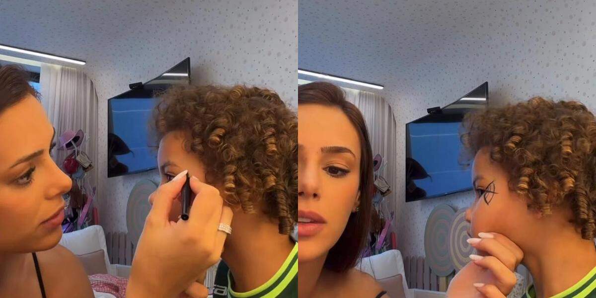 A influenciadora Bruna Biancardi destacou que o hábito de Mavie de vestir uniformes esportivos faz parte da rotina de brincadeiras dela