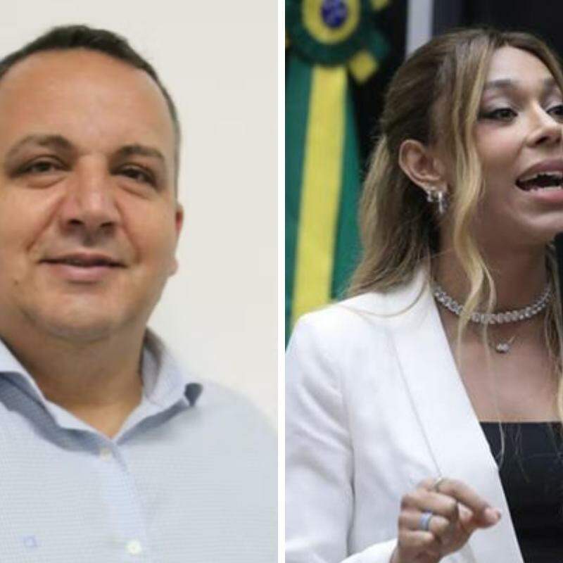 O prefeito Wagner Bento da Costa (PL) e a deputada federal Erika Hilton, alvo de publicação investigada pela Justiça