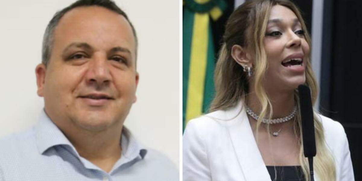 O prefeito Wagner Bento da Costa (PL) e a deputada federal Erika Hilton, alvo de publicação investigada pela Justiça