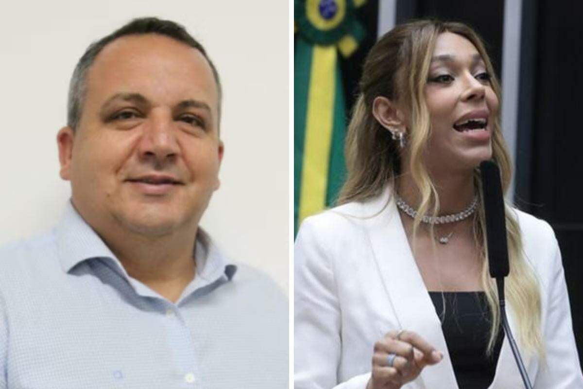 O prefeito Wagner Bento da Costa (PL) e a deputada federal Erika Hilton, alvo de publicação investigada pela Justiça