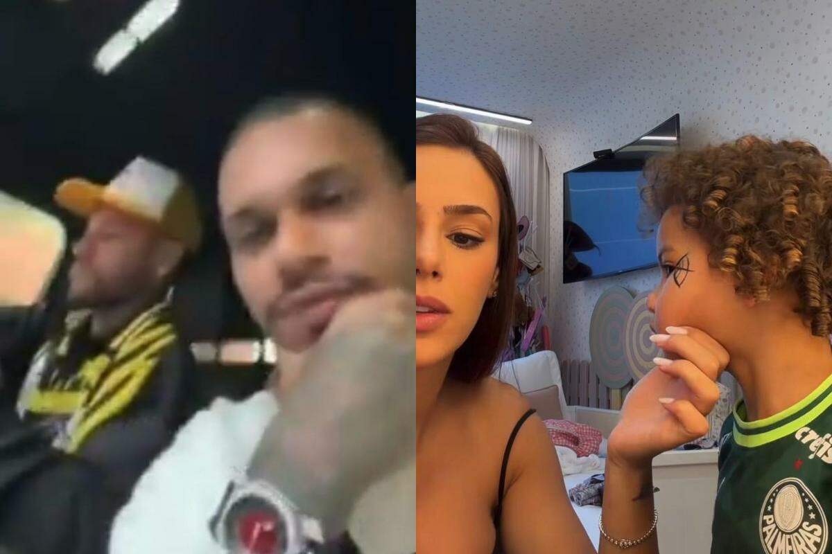 Em live do amigo Cris Guedes, Neymar reprovou Mavie com a camisa do Palmeiras; Bruna Biancardi se pronunciou para explicar que isso faz parte das brincadeiras cotidianas da filha