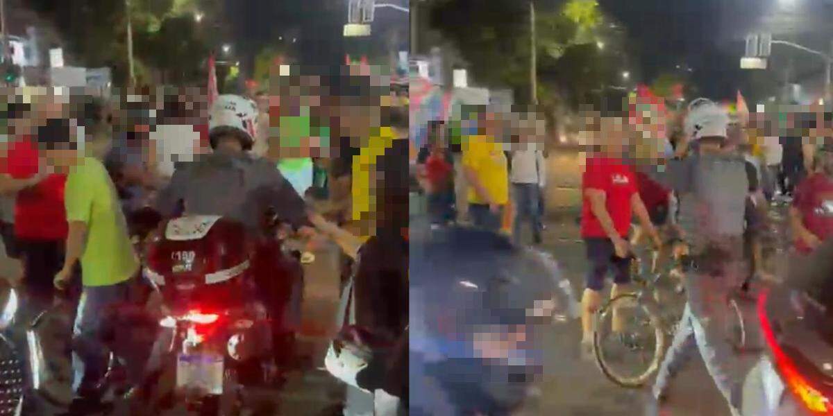Manifestante reclama da atitude de motoristas e de policial militar em protesto em Santos; 6º BPM/I informou que não há registros dessa conduta nos relatórios oficiais