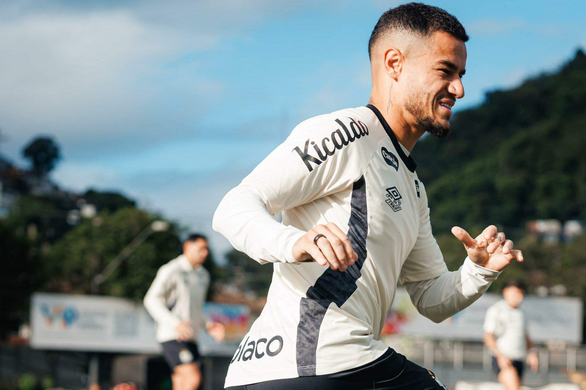 Na ausência de Neymar, Philippe Coutinho será o encarregado de armar o meio-campo santista