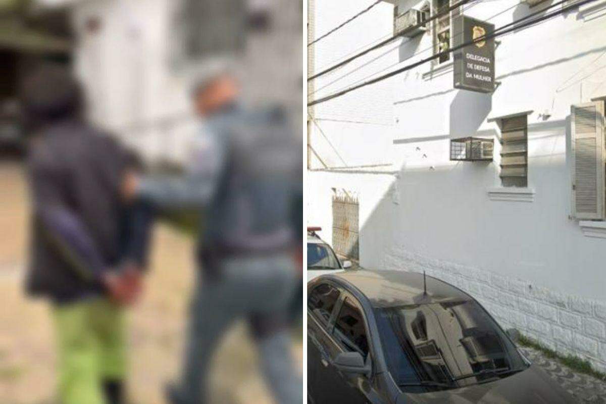 Homem foi preso e conduzido à Delegacia de Defesa da Mulher (DDM) de São Vicente
