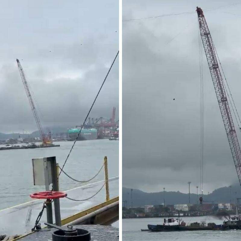 O acidente ocorreu porque o equipamento transitava com a lança elevada