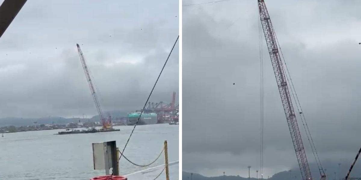 O acidente ocorreu porque o equipamento transitava com a lança elevada