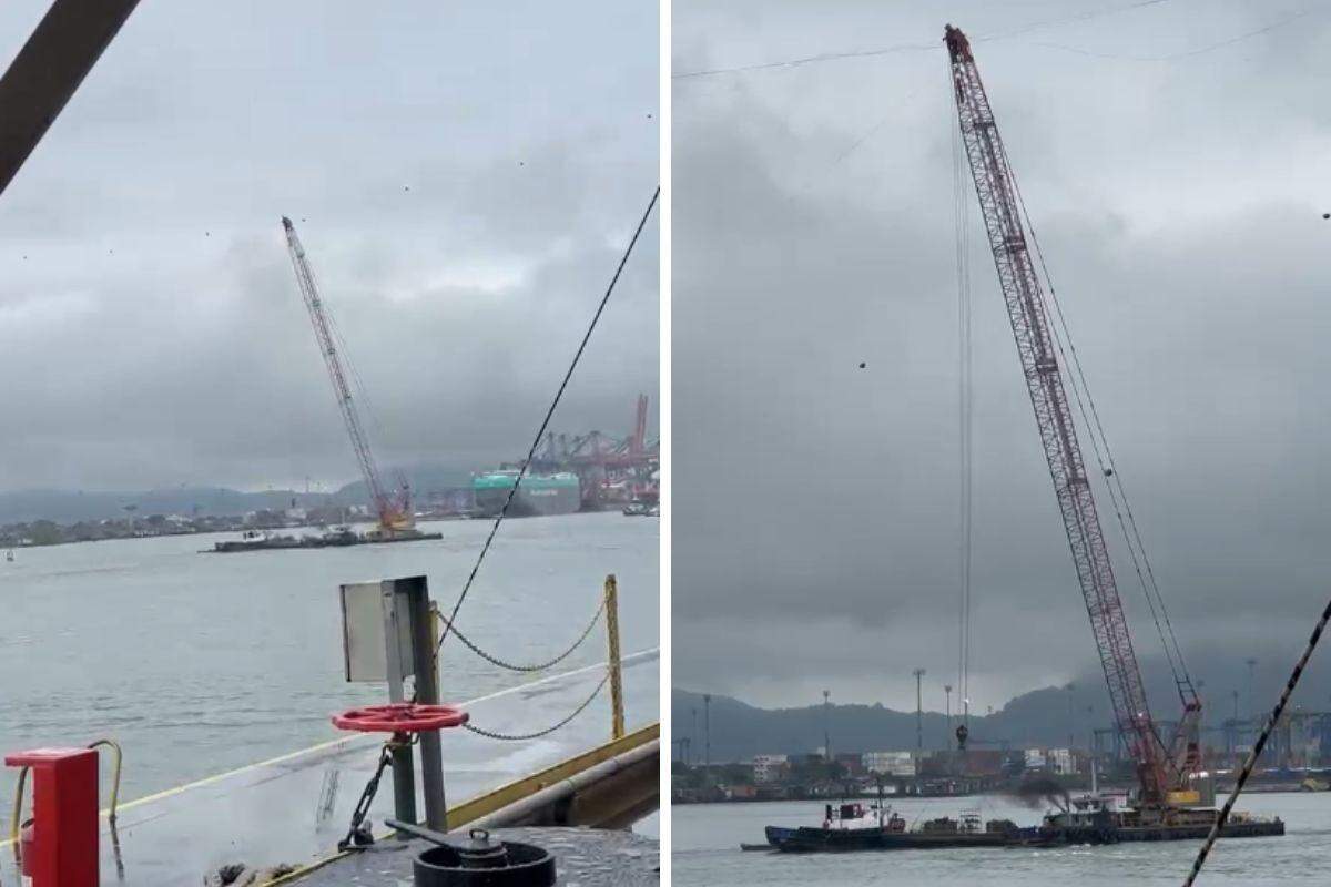 O acidente ocorreu porque o equipamento transitava com a lança elevada