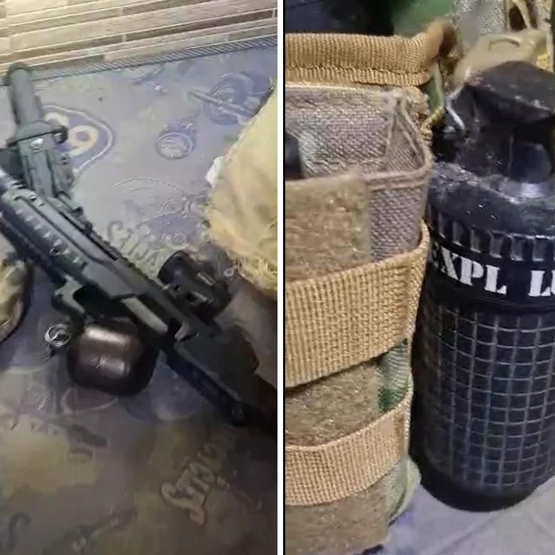 Armas e explosivos foram apreendidos durante operação policial na Vila Zilda, em Guarujá