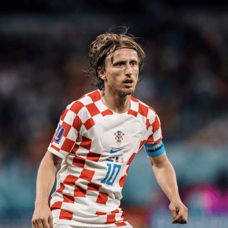 Luka Modric da Croácia durante partida entre Croácia x Bélgica, válida pela fase de grupos