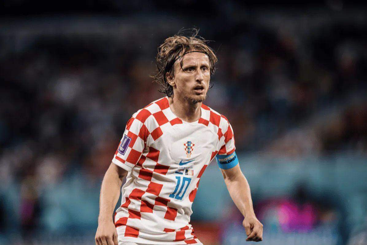 Luka Modric da Croácia durante partida entre Croácia x Bélgica, válida pela fase de grupos