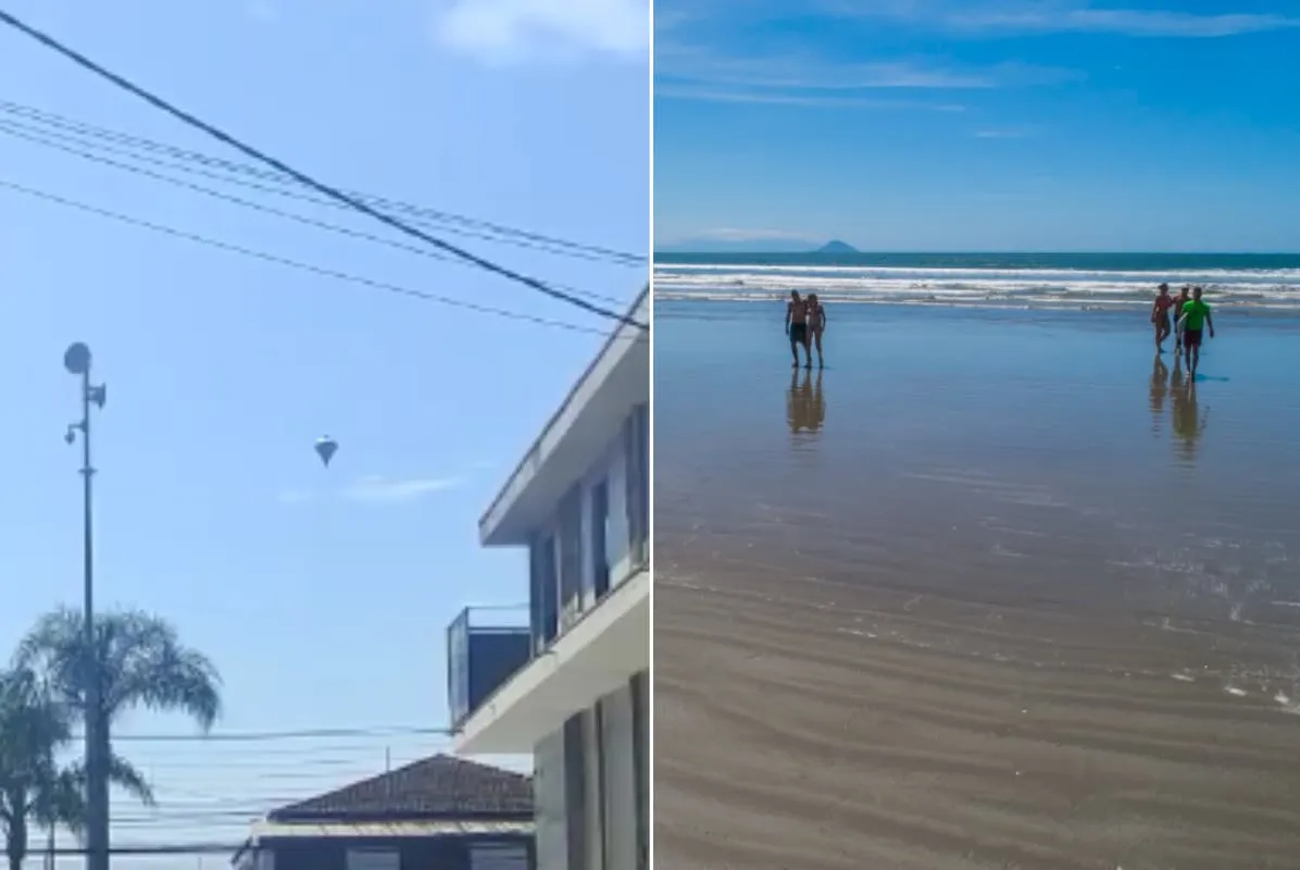 Balão foi em direção ao mar, diz morador