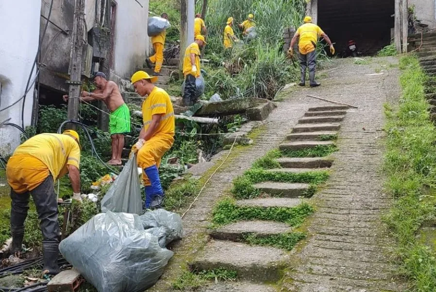 Equipe de 20 trabalhadores já realizou a limpeza em seis dos sete morros contemplados