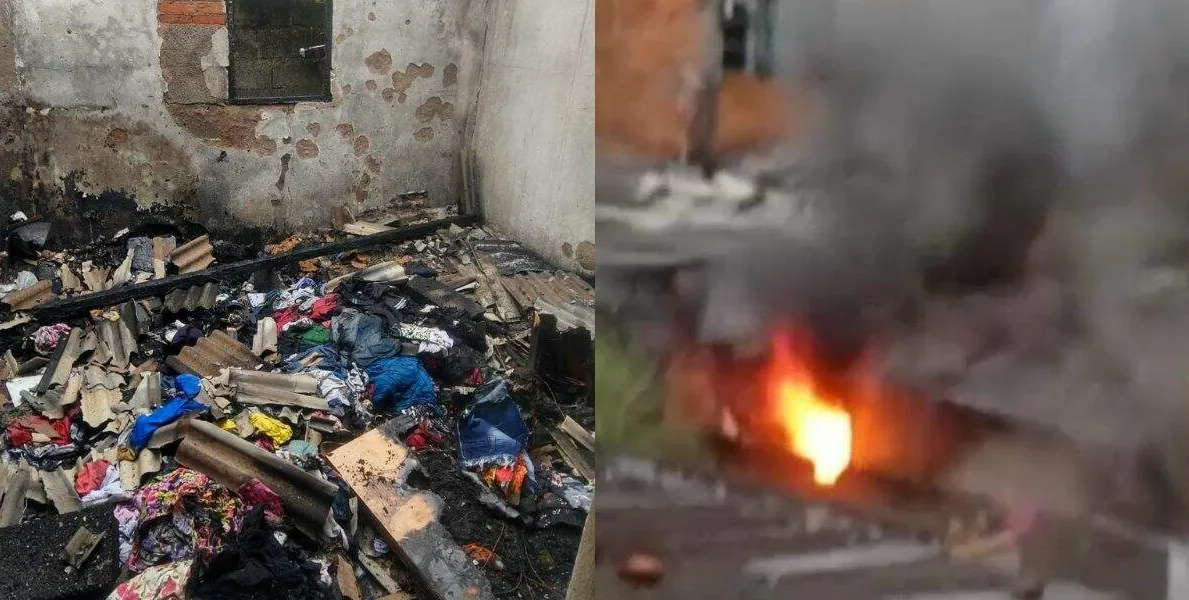 Incêndio atingiu residência na Vila Tupi nesta sexta-feira (8) 