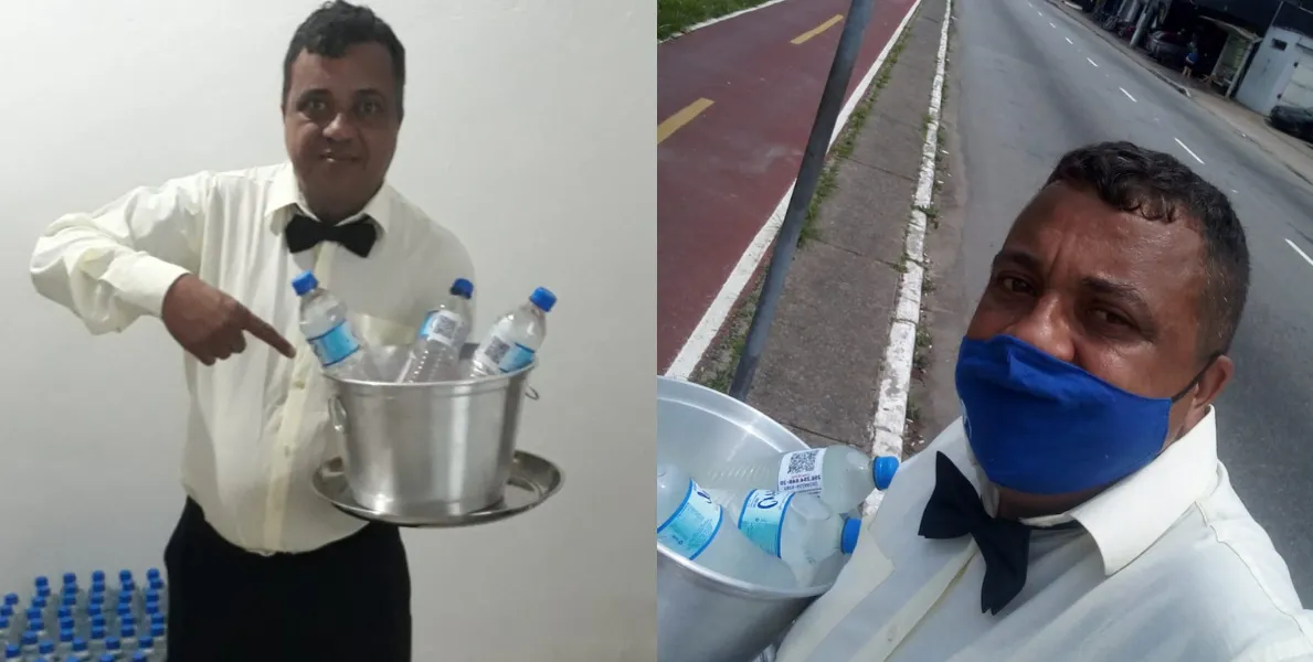  Márcio de Oliveira começou a venda de garrafas de água no dia 12 de outubro. 