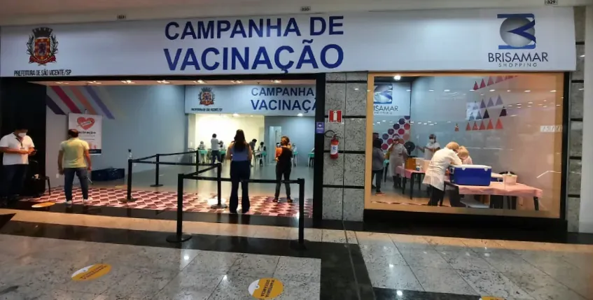   Brisamar Shopping segue com dois pontos de vacinação na cidade  