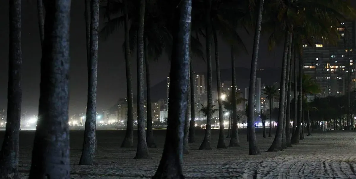  Criminosos furtaram fiação e deixam praias de Santos no escuro 