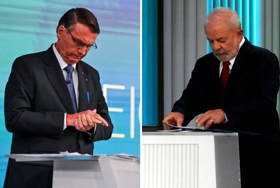 O presidente Jair Bolsonaro (PL) e o ex-presidente Luiz Inácio Lula da Silva (PT) fizeram o último debate antes do 2º turno na noite desta sexta-feira (28)