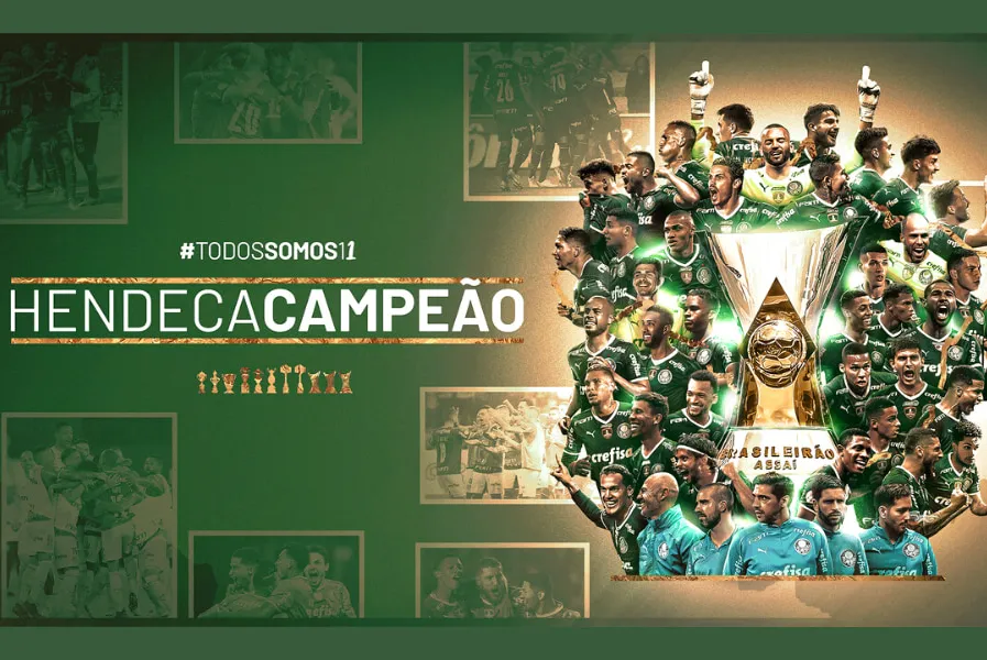 Palmeiras se tornou hendecampeão nacional nesta quarta-feira (2), horas antes de entrar em campo