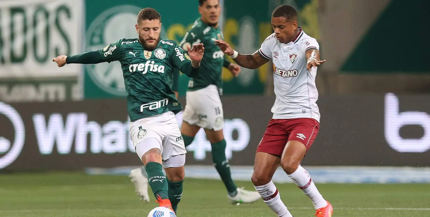  Zé Rafael durante lance entre Palmeiras e Fluminense, pelo Brasileirão 2021 