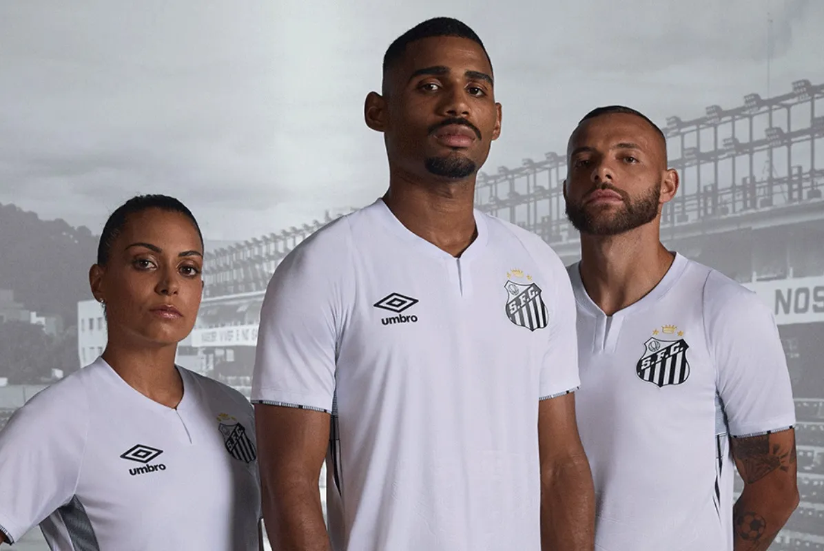 Imagens das novas camisas foram divulgadas no aniversário do Santos
