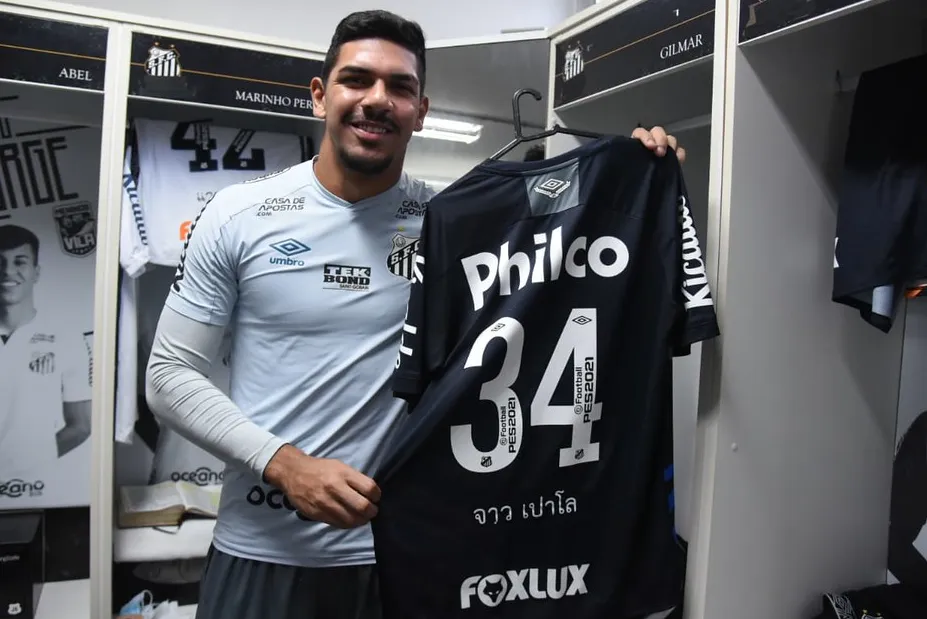 Dono da camisa 34, João Paulo não pensa em mudar de número no Santos