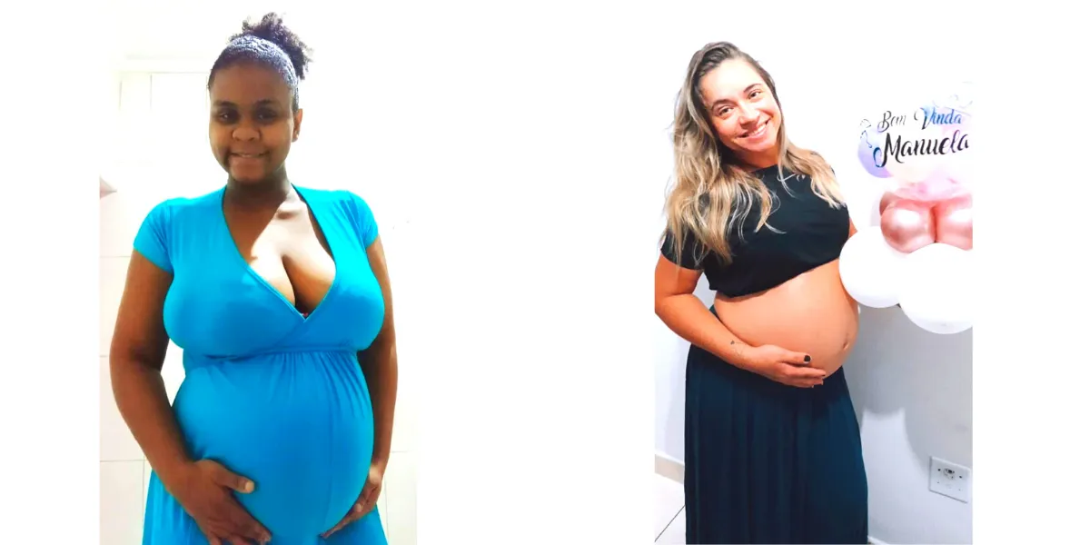  Aline dos Santos e Janice Ferreira Basílio tiveram doenças na gravidez 
