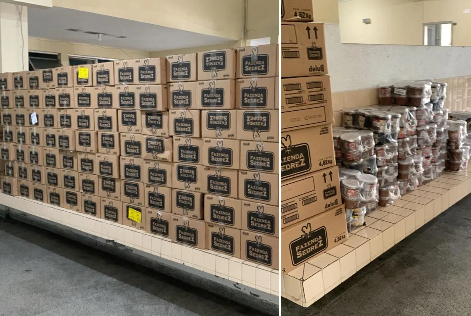 Carga contendo 132 caixas de farinha de aveia, 27 potes de doces e e uma caixa de vinho foram encontradas pela Polícia Civil dentro de um barraco no bairro Jóquei Clube, em São Vicente