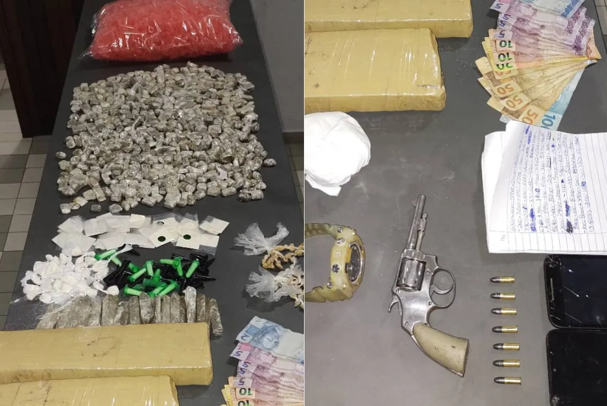 Polícia Militar encontrou drogas, arma e dinheiro em residência no litoral de SP