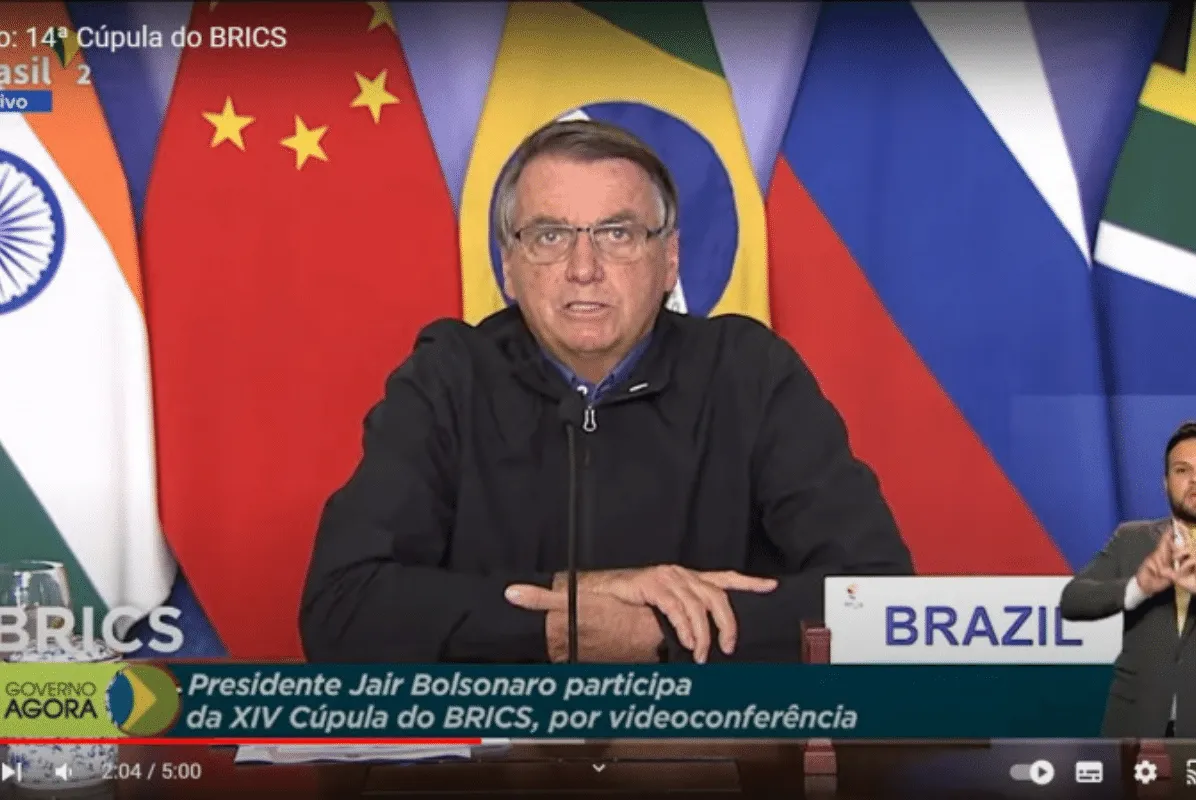 O presidente brasileiro participou de forma virtual da reunião dos países que compõem o bloco