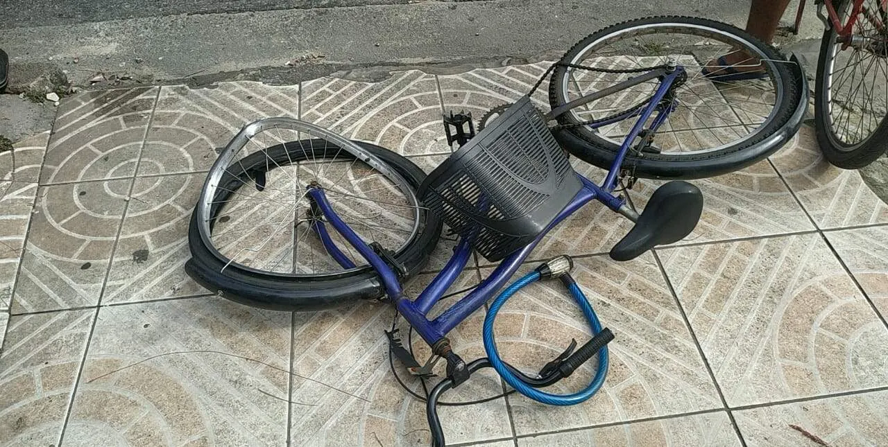  Ciclista foi encaminhada ao Hospital Municipal de São Vicente após o acidente 