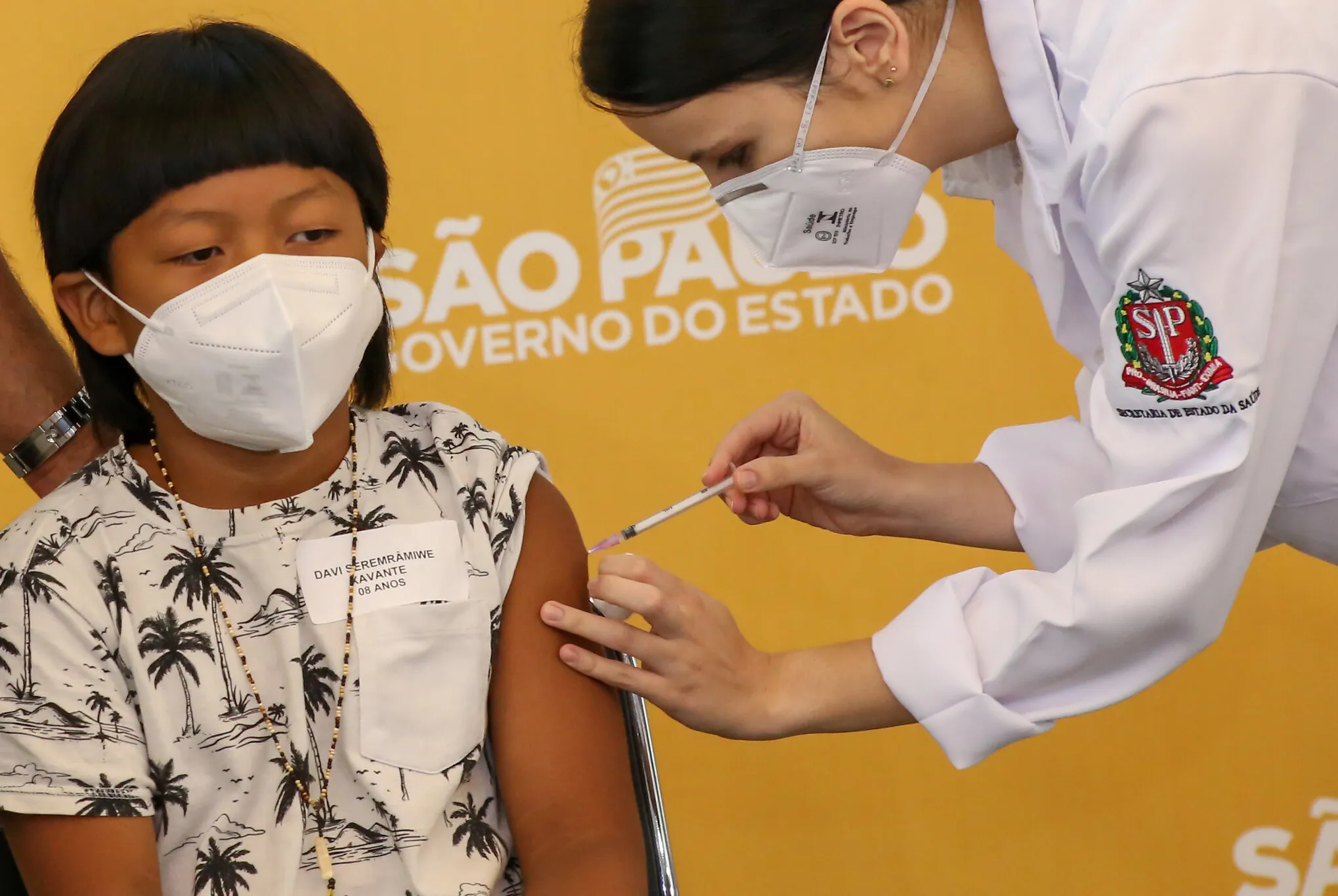 Estado de São Paulo iniciou vacinação de crianças contra a covid